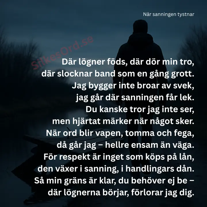 Nar sanningen tystnar
