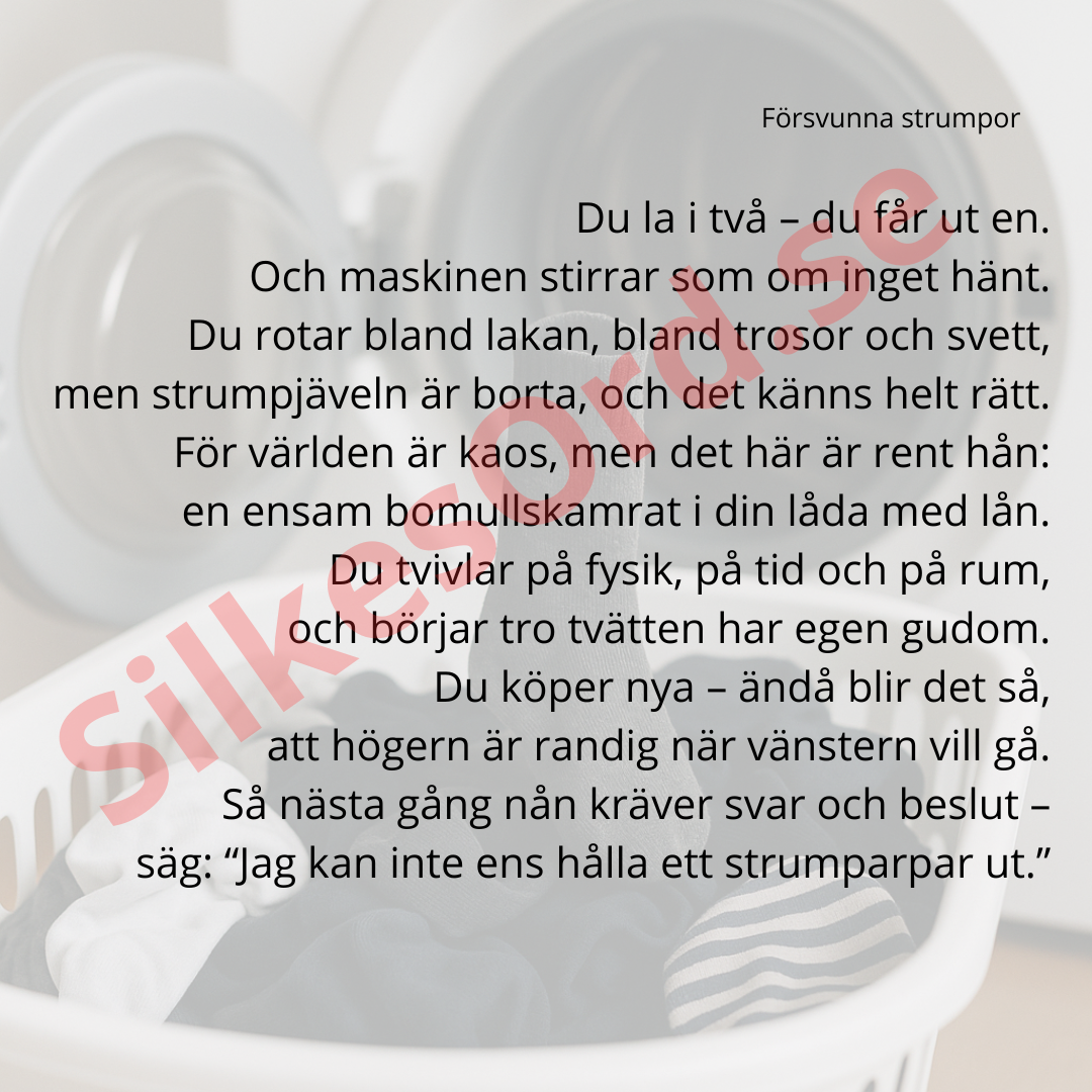 Forsvunna strumpor d