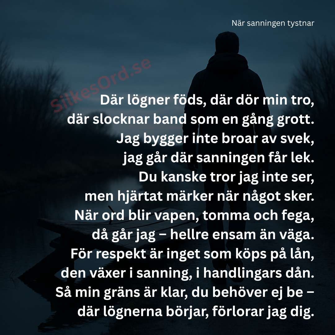 Nar sanningen tystnar